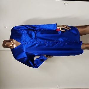 Satin Electric Blue Night Shirt